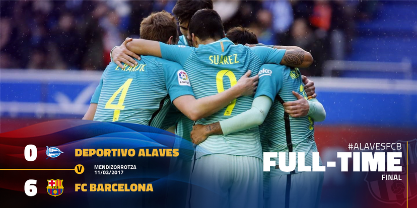 Liga: Barcellona a valanga, 6-0 in casa Alaves nell’antipasto della finale di Copa preview