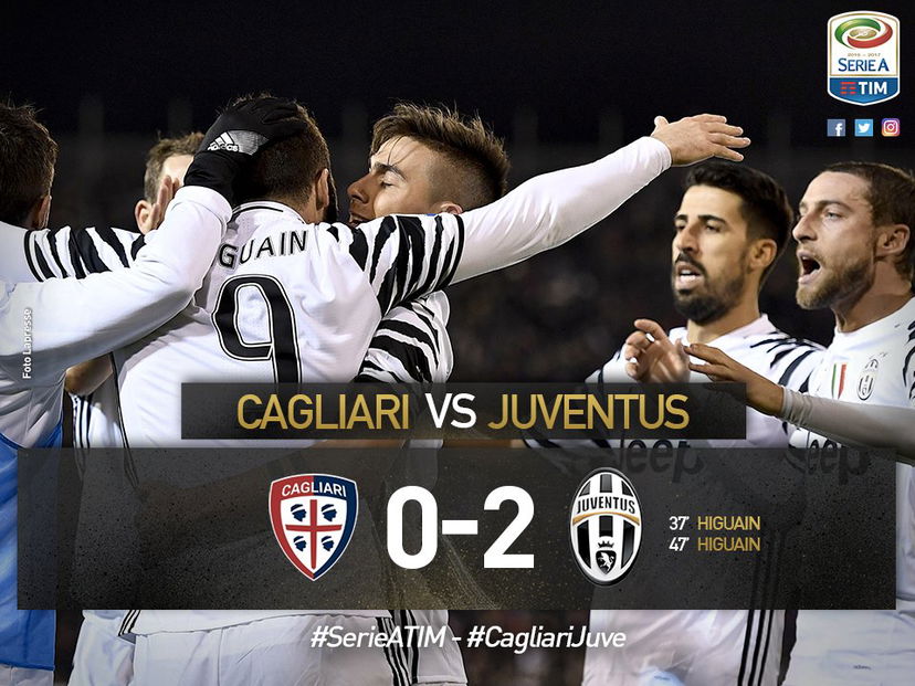 Serie A: la Juve non si ferma, un doppio Higuain stende il Cagliari al Sant’Elia preview
