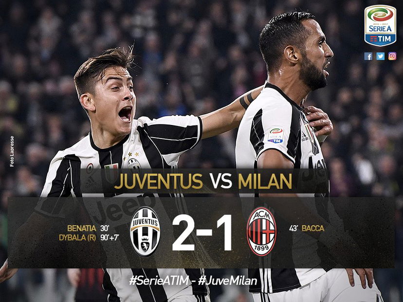 La Juve beffa il Milan allo scadere: decide un rigore di Dybala al 97′ preview