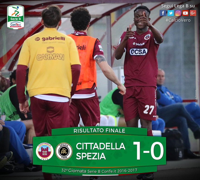 Serie B: il Cittadella supera di misura lo Spezia, decide Kouamé preview