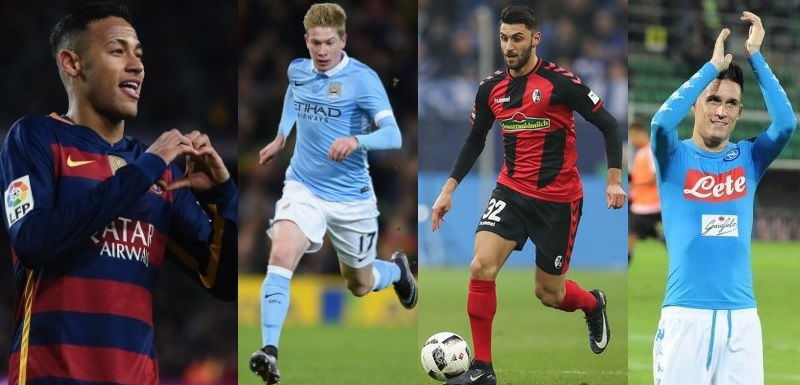 Da Neymar e De Bruyne a Grifo e Callejon: ecco i 50 migliori assist-men d’Europa preview