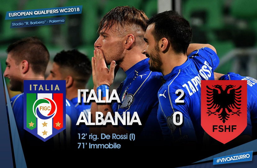 De Rossi più Immobile, l’Italia stende 2-0 l’Albania preview