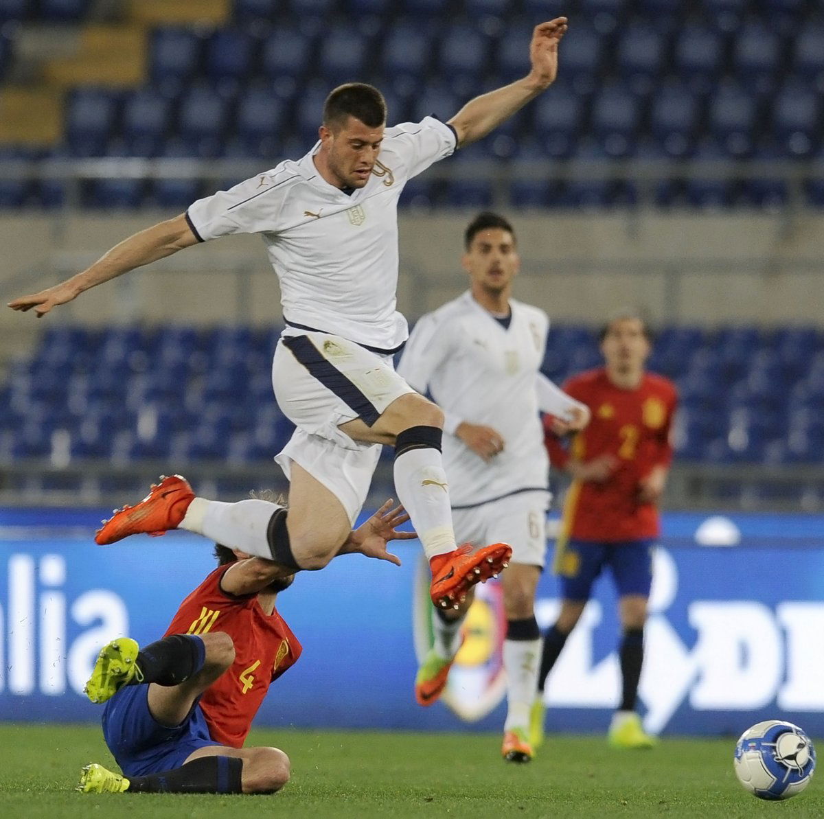 Saul Niguez e Mayoral stendono l’Italia Under 21, Pellegrini non basta: 2-1 Spagna all’Olimpico article-post