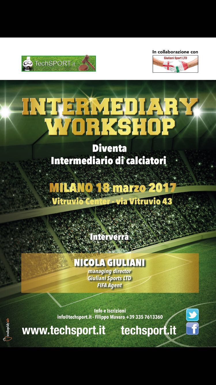 Workshop per intermediario di calciatori, appuntamento a Milano il 18 marzo preview