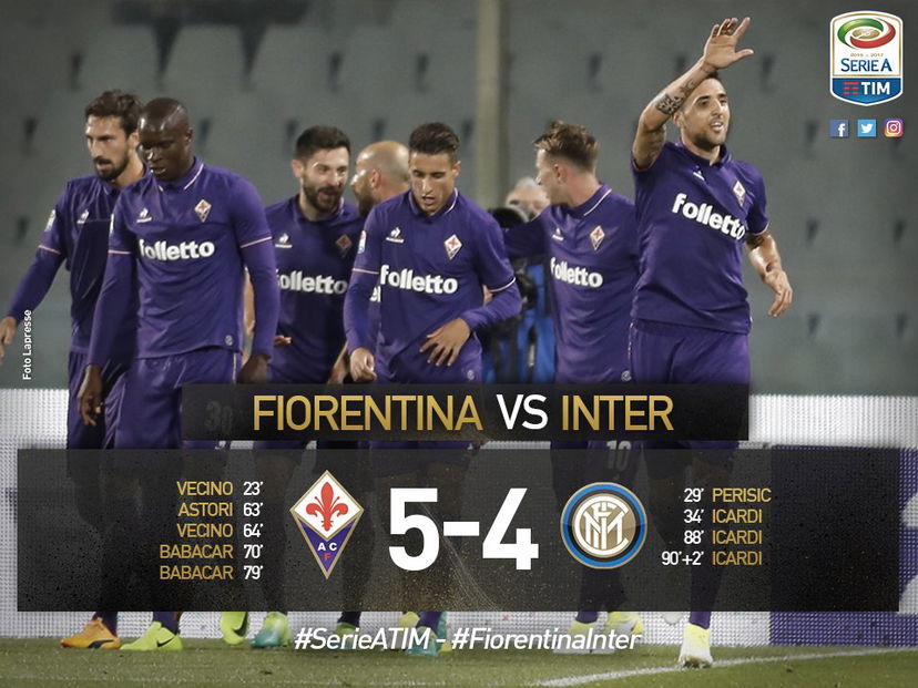 Inter sempre più pazza nel Luna Park di Firenze: 5-4 per Sousa preview