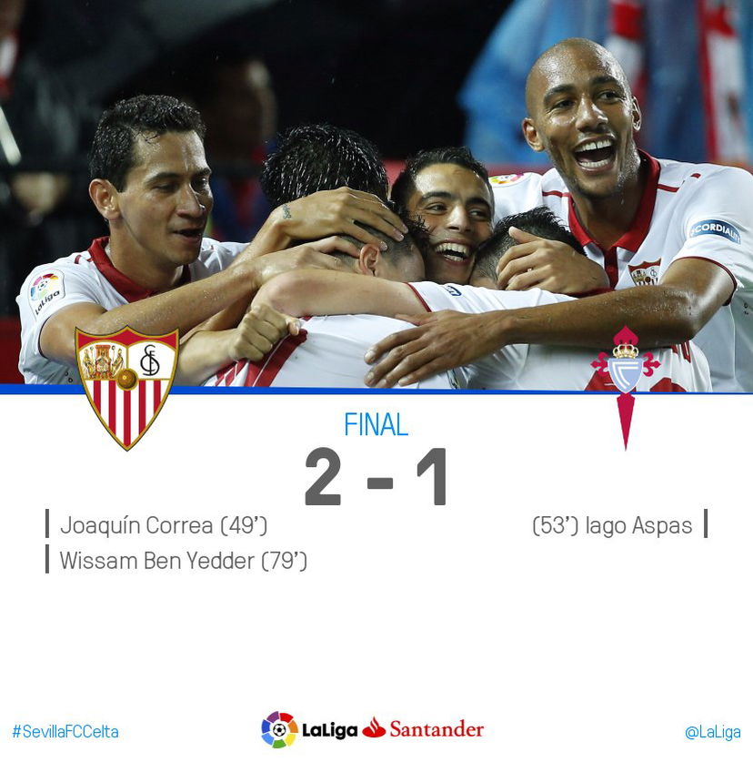 Liga: il Siviglia batte 2-1 il Celta Vigo, Sampaoli aggancia l’Atletico al terzo posto preview