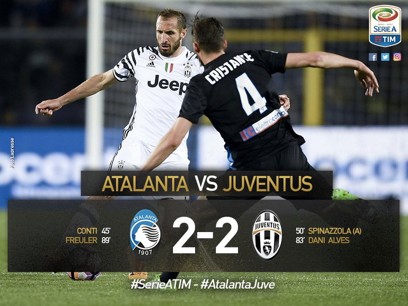 Serie A: l’Atalanta non muore mai, 2-2 spettacolo con la Juve preview