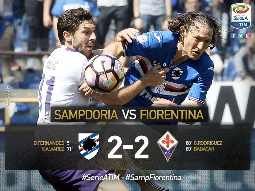 Serie A: pari e spettacolo a Marassi, Sampdoria-Fiorentina finisce 2-2 preview