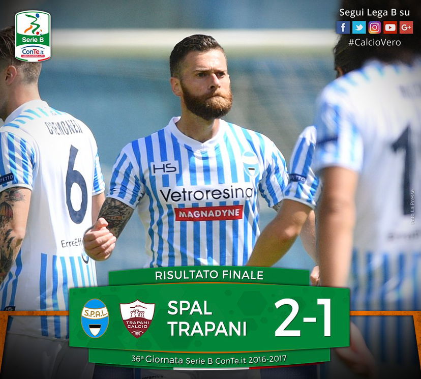 Serie B: Trapani ribaltato da un doppio Antenucci, il sogno Spal è sempre più vicino preview