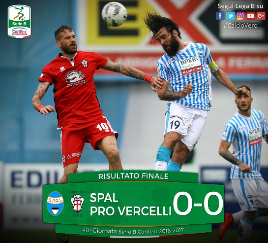 Spal, festa rinviata: con la Pro Vercelli finisce 0-0 preview