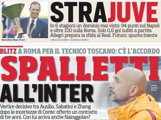 Rassegna stampa: ora anche per il Corsport è “Spalletti all’Inter” preview