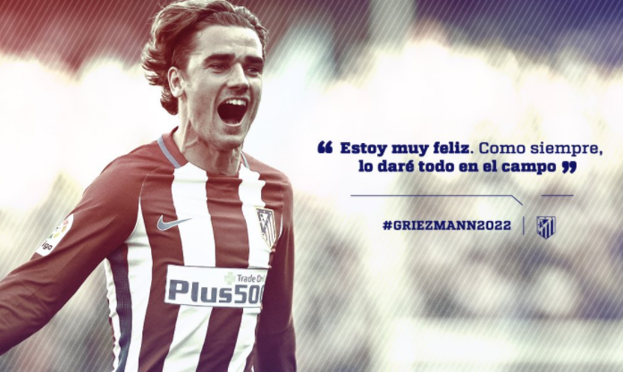 È ufficiale: Atletico-Griezmann, avanti fino al 2022 preview