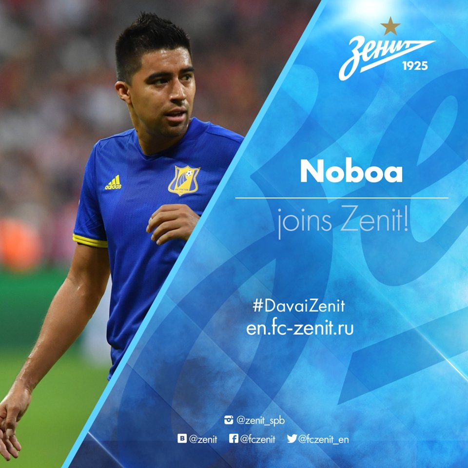 Ufficiale: Zenit, a centrocampo arriva Noboa article-post