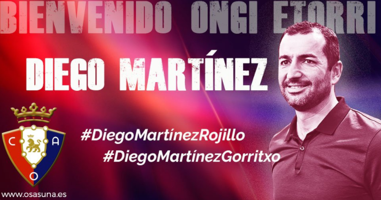 Ufficiale: Osasuna, Diego Martinez è il nuovo allenatore preview