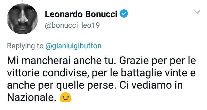 Bonucci risponde a Buffon: “Mi mancherai anche tu, grazie per tutte le battaglie” preview