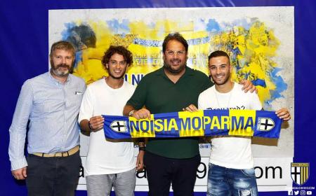 Insigne e Dezi con Faggiano annuncio Parma Twitter