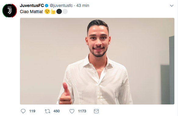 De Sciglio-Juve: visite mediche in corso preview