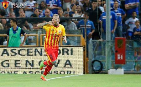 Ciciretti gol vs Samp 2017-18 Foto Benevento sito ufficiale