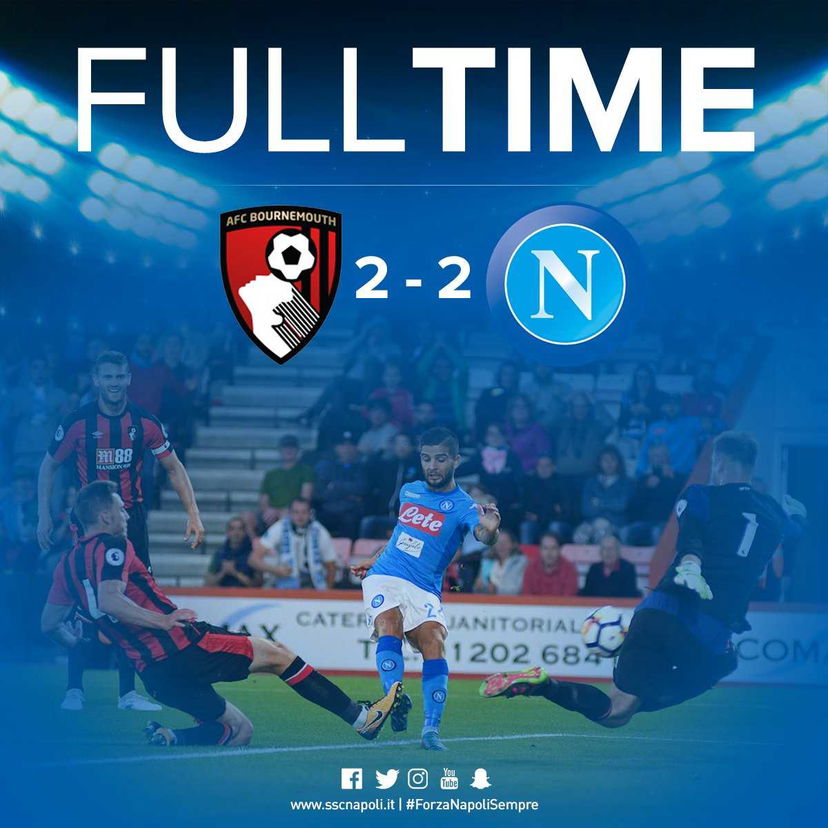 Amichevole: Bournemouth-Napoli 2-2, a segno Mertens e Zielinski preview