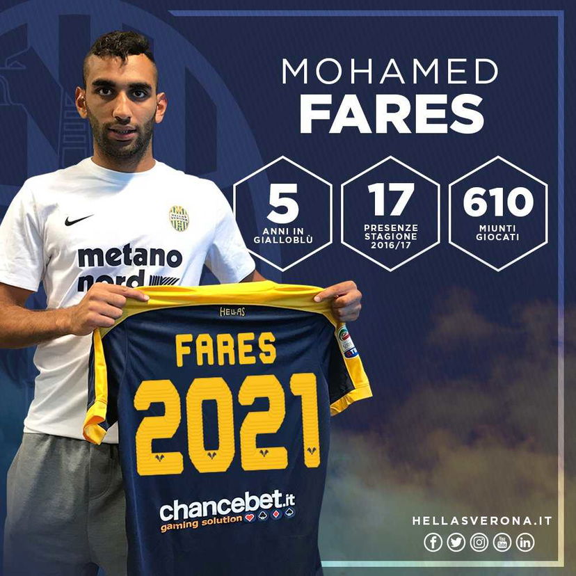Ufficiale: Hellas Verona, rinnovo fino al 2021 per Fares preview
