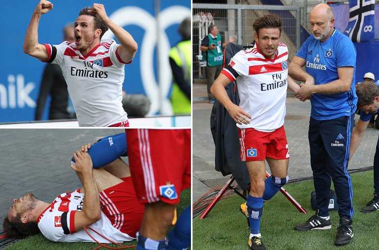 Amburgo: Nicolai Müller e la più atroce delle beffe. Segna, esulta e si rompe il crociato preview