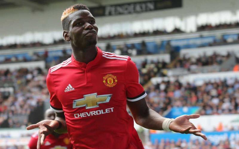 Pogba primo piano 2017-18 Manchester United Twitter