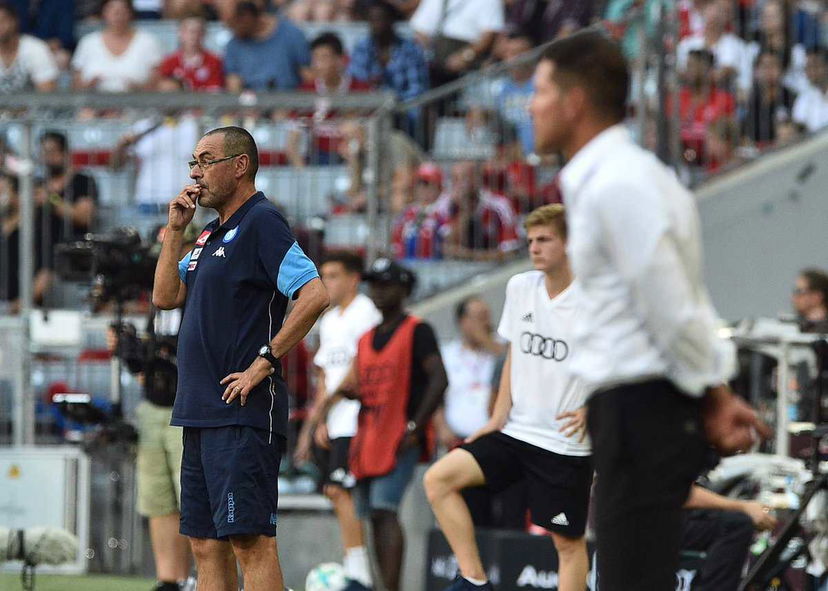 Sarri: “Abbiamo messo sotto l’Atletico. Brutta entrata di Godin, ora Ounas è dolorante…” preview