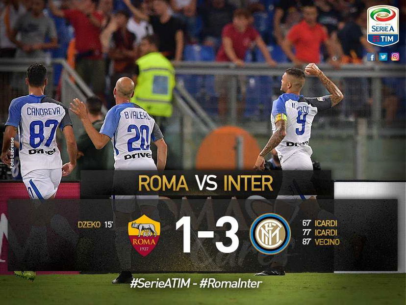 La Roma sbatte sui legni e sul VAR: l’Inter di Spalletti e Icardi espugna 3-1 l’Olimpico in rimonta preview