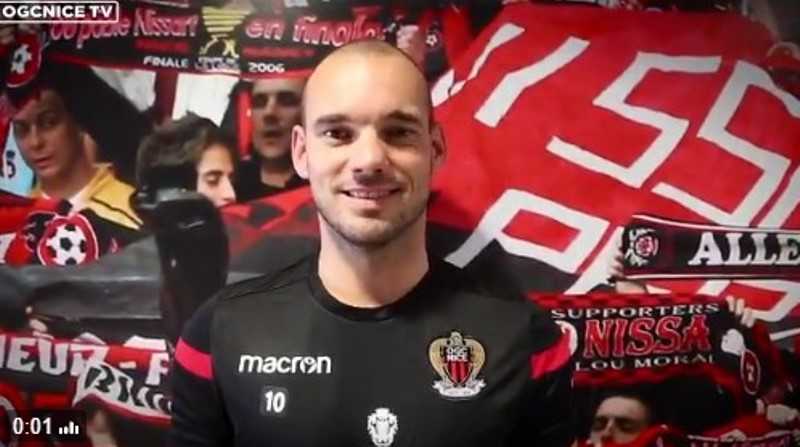 Ora è ufficiale: Wesley Sneijder è un nuovo giocatore del Nizza preview