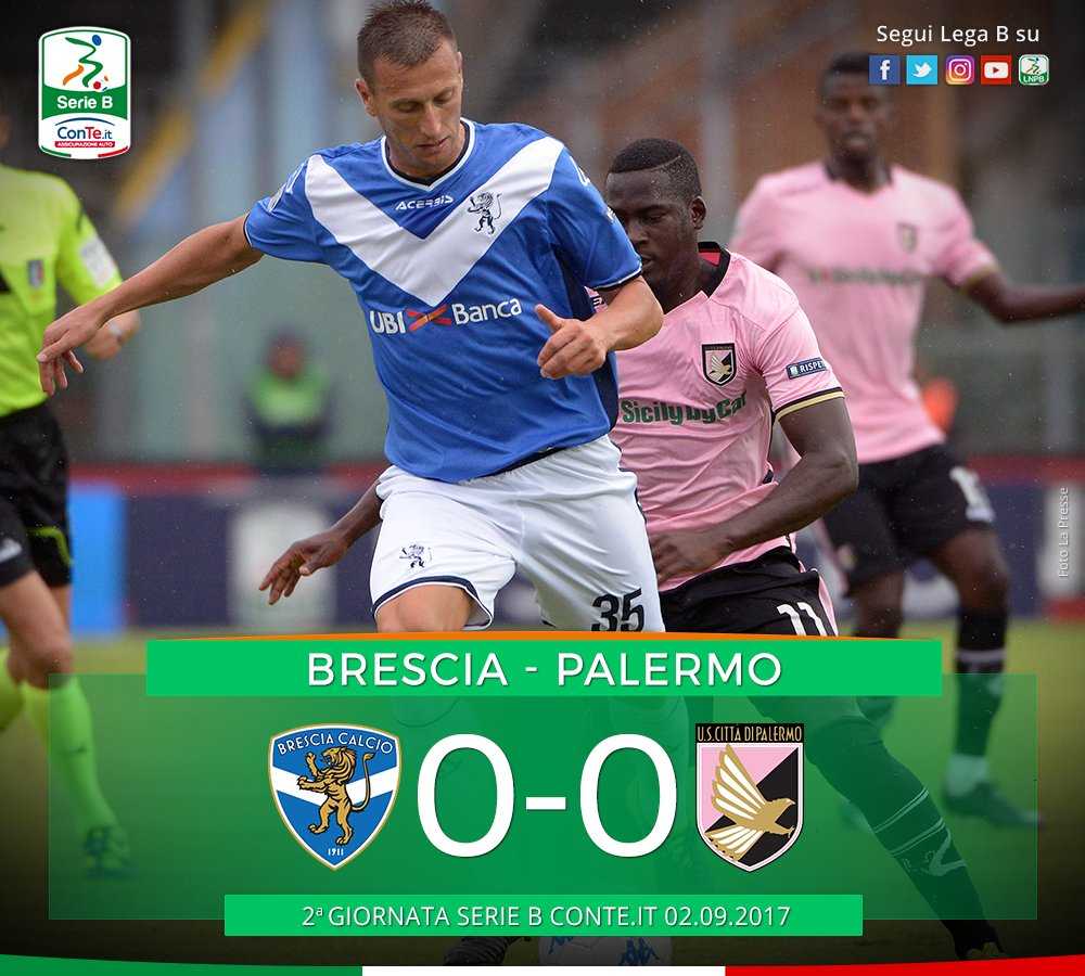 Serie B reti bianche nell'anticipo tra Brescia e Palermo
