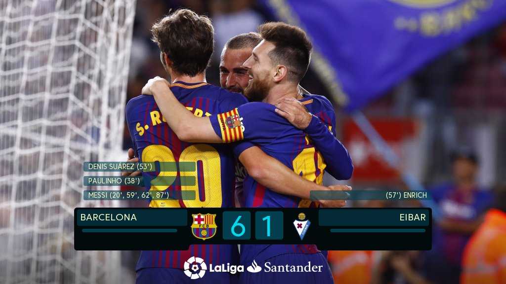 Liga: poker di Messi, il Barça stende l’Eibar 6-1 article-post