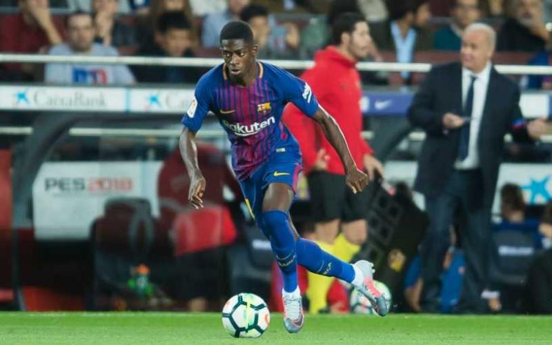 Dembélé in campo Barcellona Twitter
