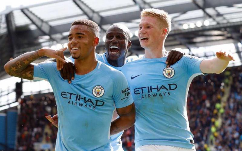 Gabriel Jesus esultanza vs Liverpool Manchester City Twitter