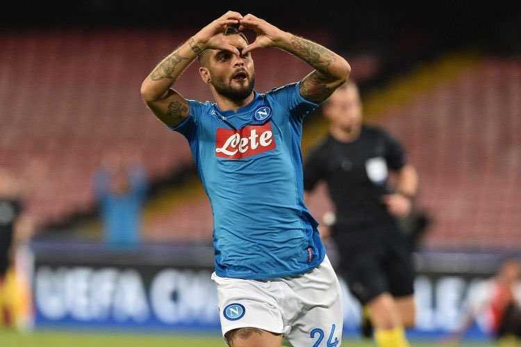 Insigne esultanza vs Feyenoord Foto Napoli Twitter