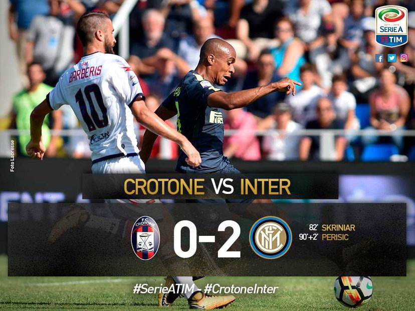 Serie A: Skriniar più Perisic, l’Inter espugna Crotone e resta a punteggio pieno preview