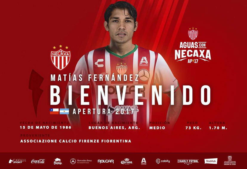 Ora è anche ufficiale: Necaxa, ecco Mati Fernandez preview