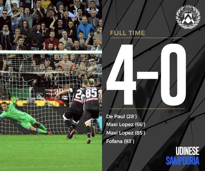 Serie A: l’Udinese torna al successo, secco poker alla Samp nel festival dei rigori preview