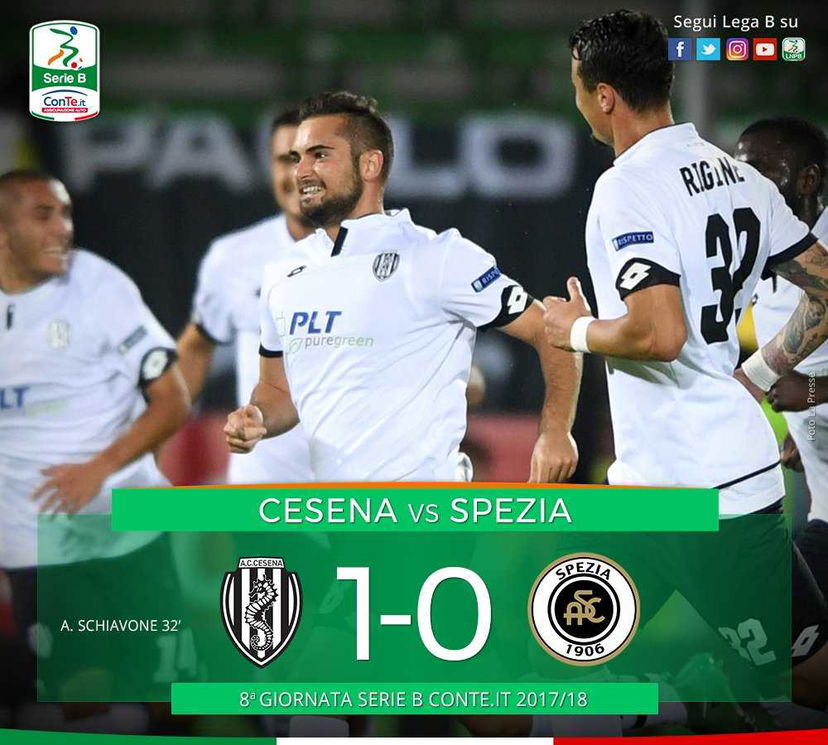 Serie B: Cesena, buona la prima per Castori. Schiavone castiga lo Spezia preview