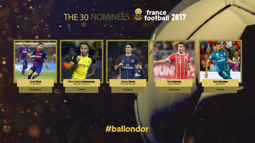 Pallone d’Oro: la penultima cinquina di finalisti, c’è Aubameyang con Messi e Benzema preview