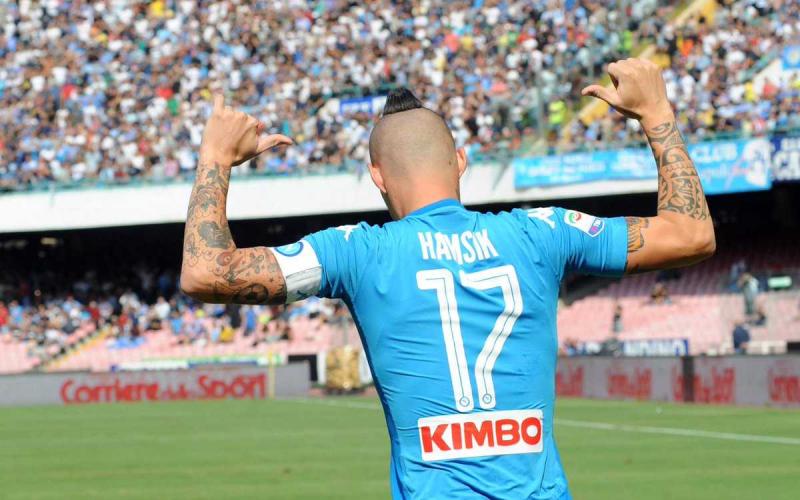 Hamsik esultanza vs Cagliari Foto Napoli Twitter