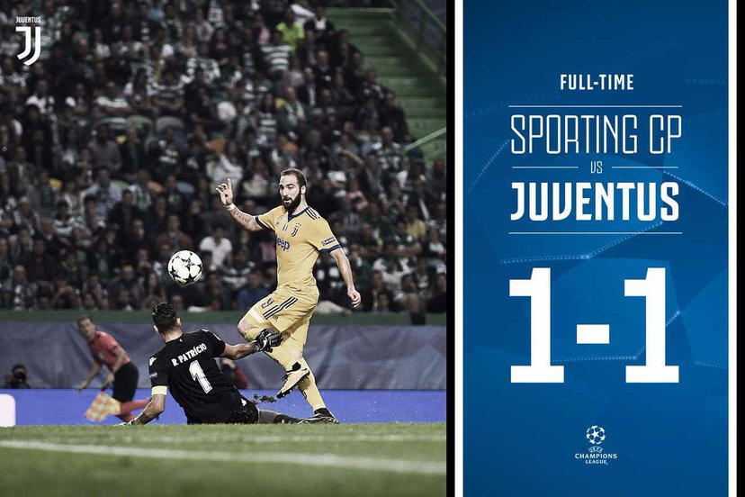 Champions League: Higuain salva la Juve, a Lisbona con lo Sporting finisce 1-1 preview