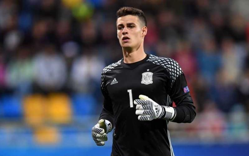 Spain's goalkeeper Kepa Arrizabalaga is seen during the UEFA U-21 European Championship Group B football match Spain v Macedonia in Gdynia, Poland on June 17, 2017.
Spain won the match 5-0. / AFP PHOTO / Maciej GILLERT (Photo credit should read MACIEJ GILLERT/AFP/Getty Images)