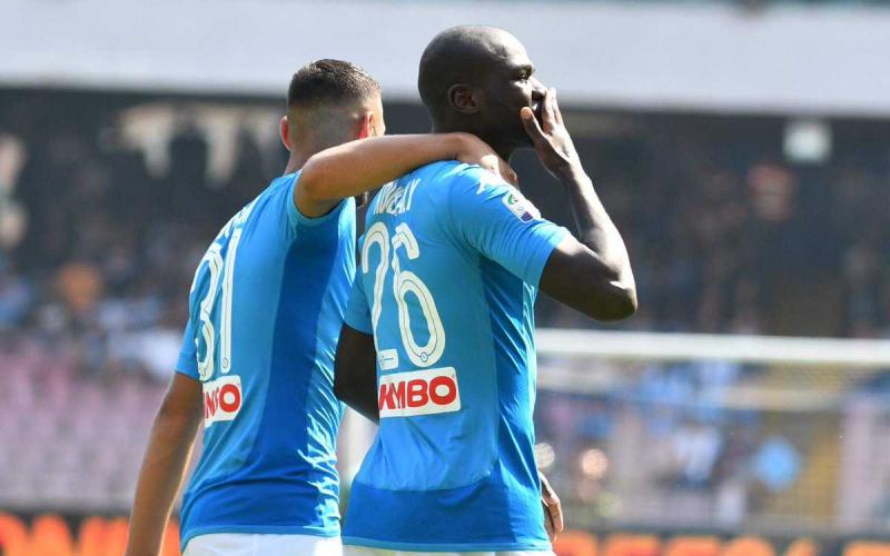 Koulibaly gol vs Cagliari Foto Napoli Twitter