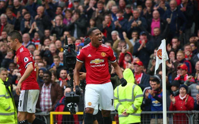 Martial gol vs Tottenham Foto Manchester United Twitter