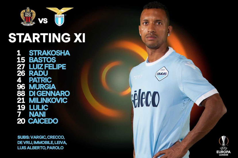 Europa League: Nizza-Lazio, le formazioni ufficiali. Sneijder e Nani dal 1′ preview