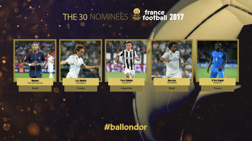 Pallone d’Oro: da Neymar a Dybala, la prima cinquina di finalisti preview