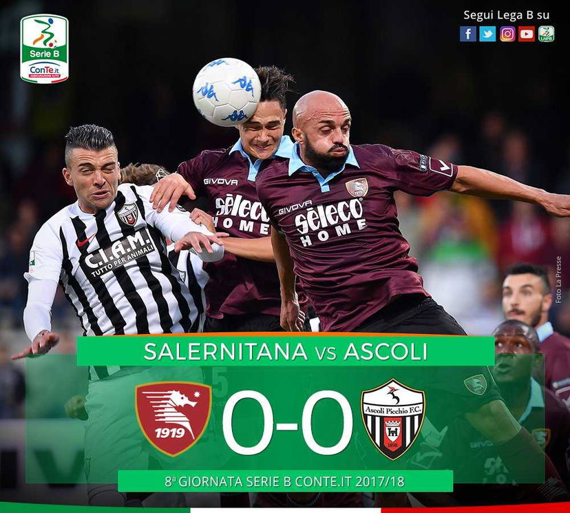 Serie B: Salernitana-Ascoli termina a reti inviolate preview