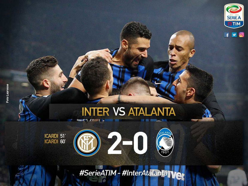 Serie A: super Icardi stende 2-0 l’Atalanta. L’Inter vola al secondo posto preview