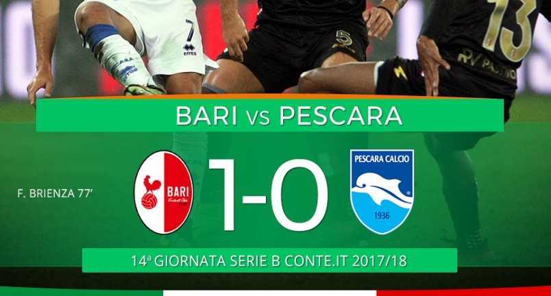 Serie B: il Bari stende il Pescara e vola al 4° posto, decide Brienza preview