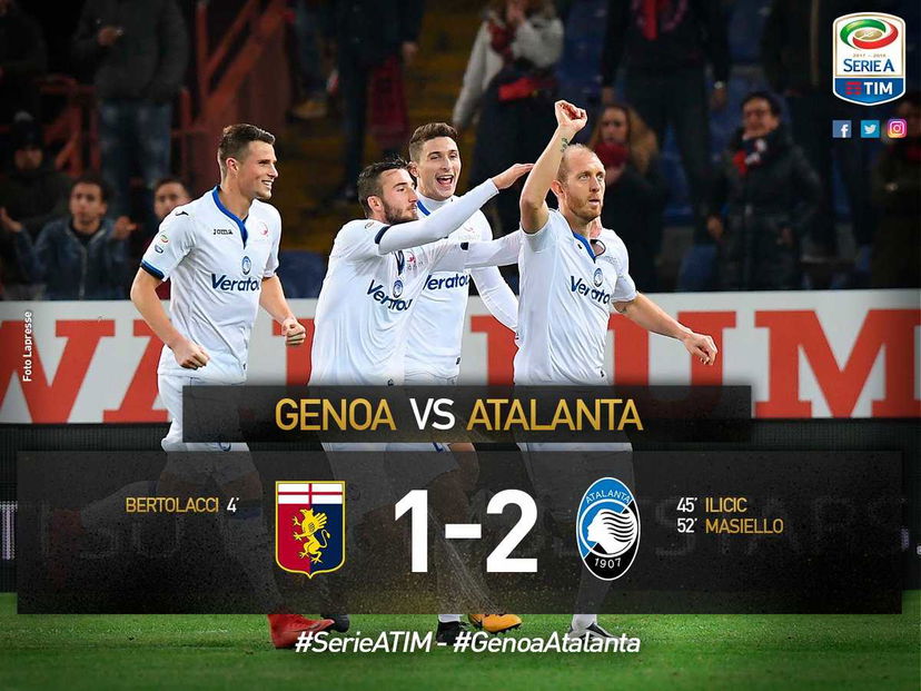 Serie A: l’Atalanta espugna il “Ferraris”, Ilicic e Masiello piegano il Genoa preview
